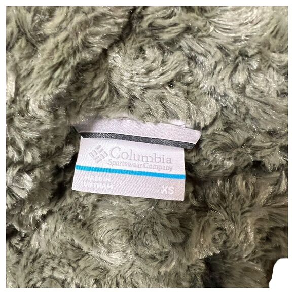 Columbia Copper Crest Quilted Puffer Jacket Heavy Green Hooded Size X Small - Picture 4 of 7